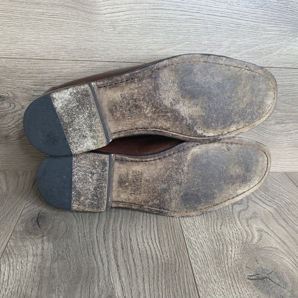 Johnston & Murphy Men's Size 10.5 M Brown Tassel Loafer Style Leather Shoes - Picture 5 of 10